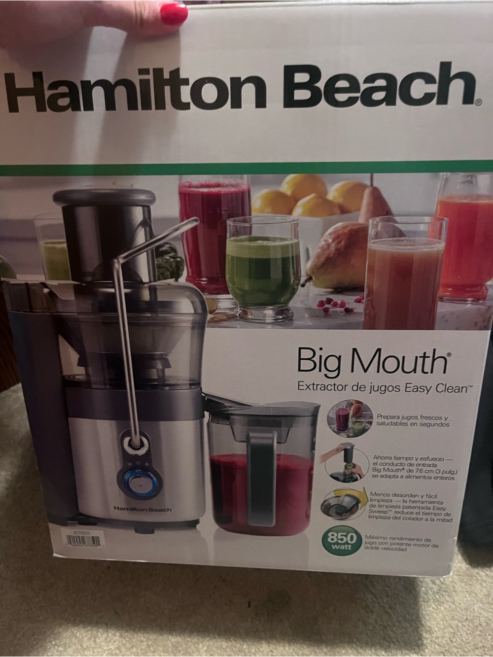 Hamilton Beach Big Mouth Juicer in Stainless Steel with Black Accents